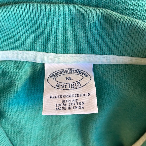 Brooks Brother’s Polo Shirt XL Turquoise - Picture 5 of 6